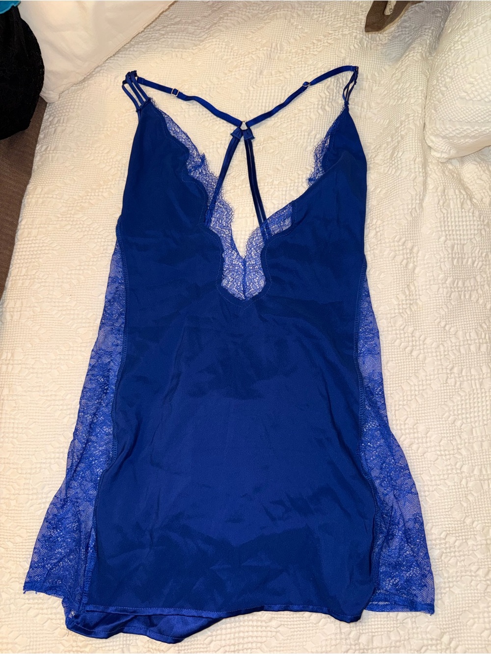 Victoria's Secret Cobalt Blue Lace-Trim Chemise